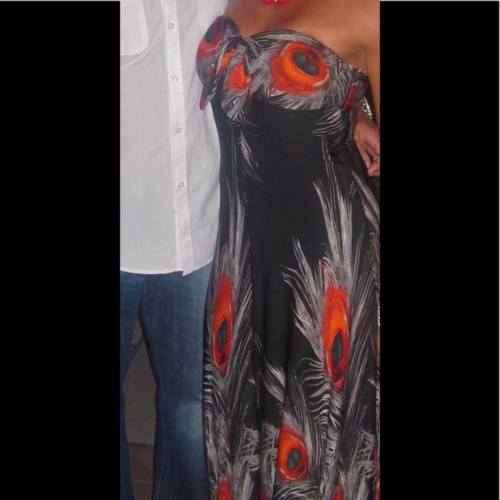 Nikibiki Black and Orange Maxi Dress - Picture 2 of 2